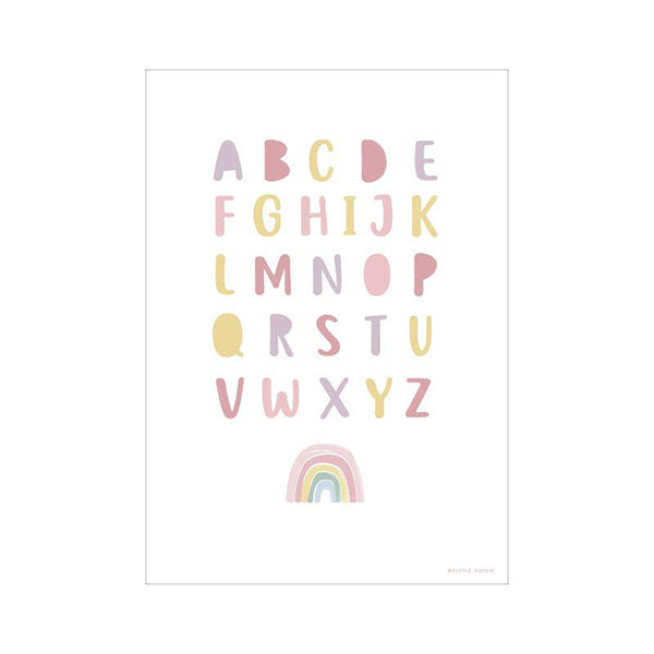 Little Dutch Poster Rainbow Alphabet - Pink (A3)