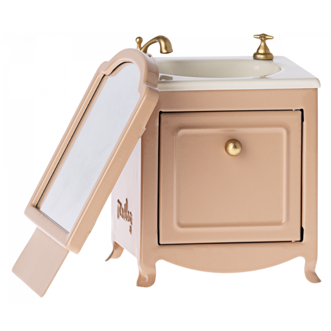 Maileg Sink Dresser w. Mirror - Dark Powder