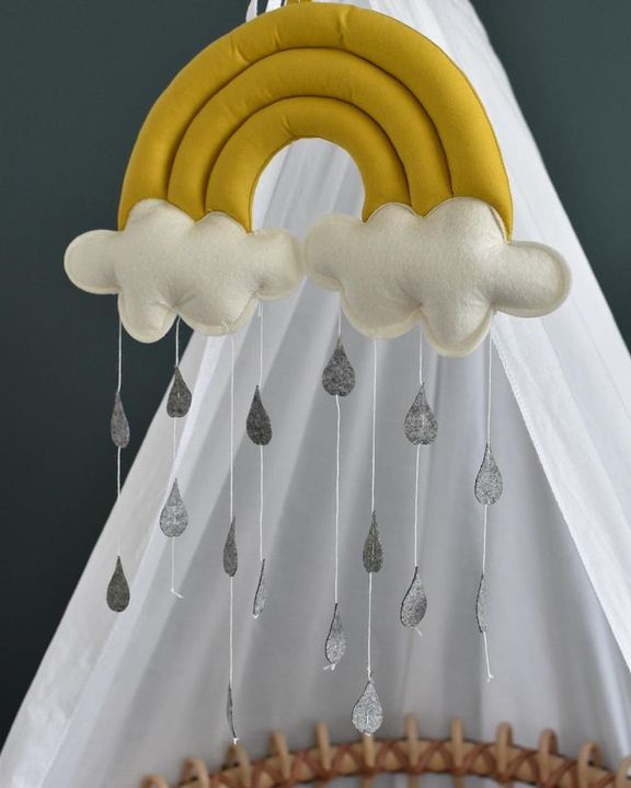 Cam Cam Rainbow Mobile- Mustard