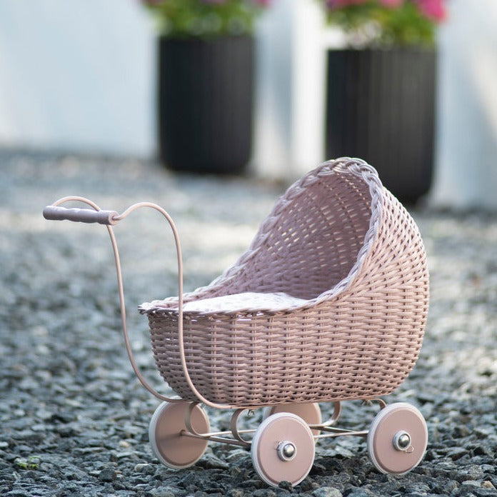 SmallStuff Wicker Stroller - Powder