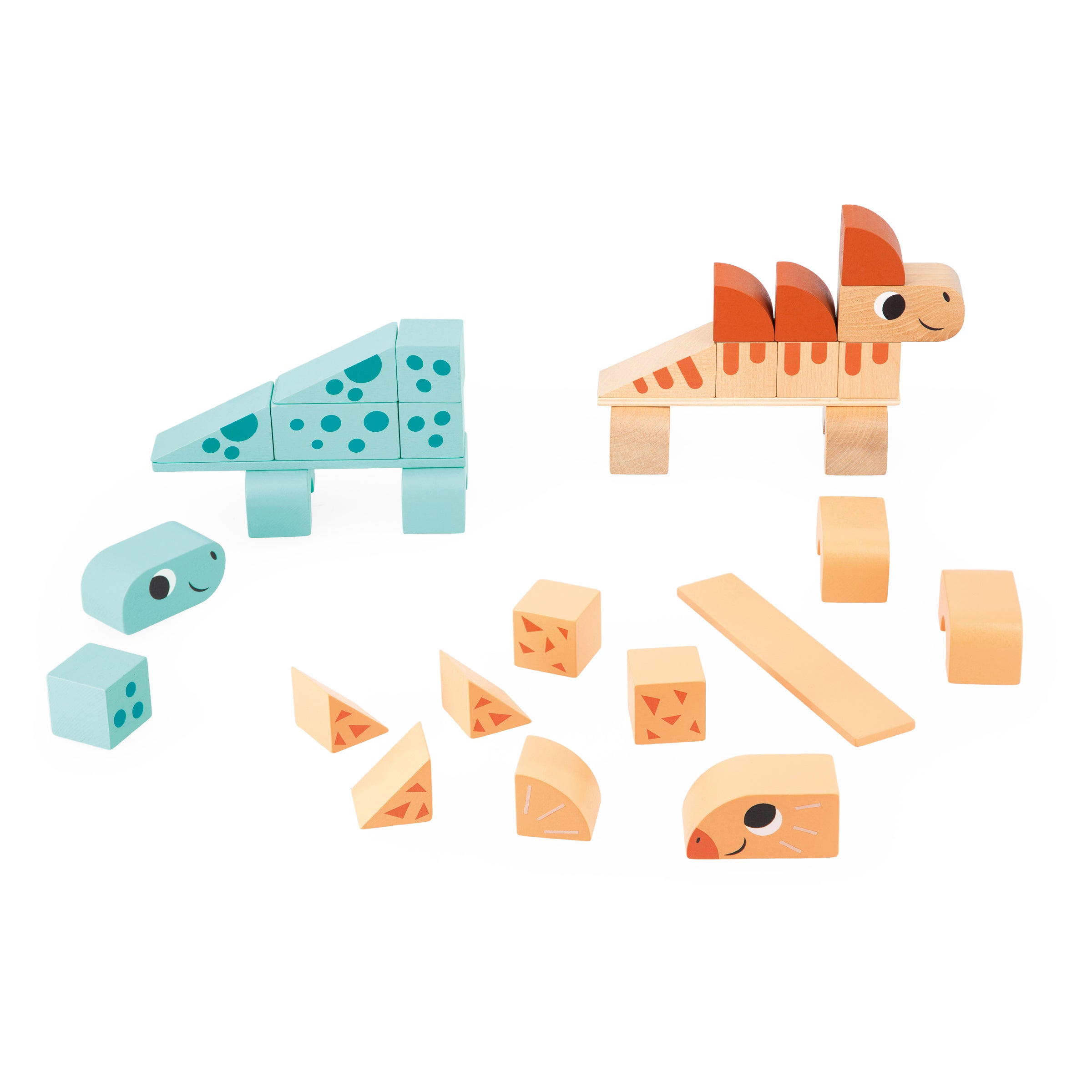 Janod Dino Cubikosaurus, Dinosaurs To Build Stacking Blocks