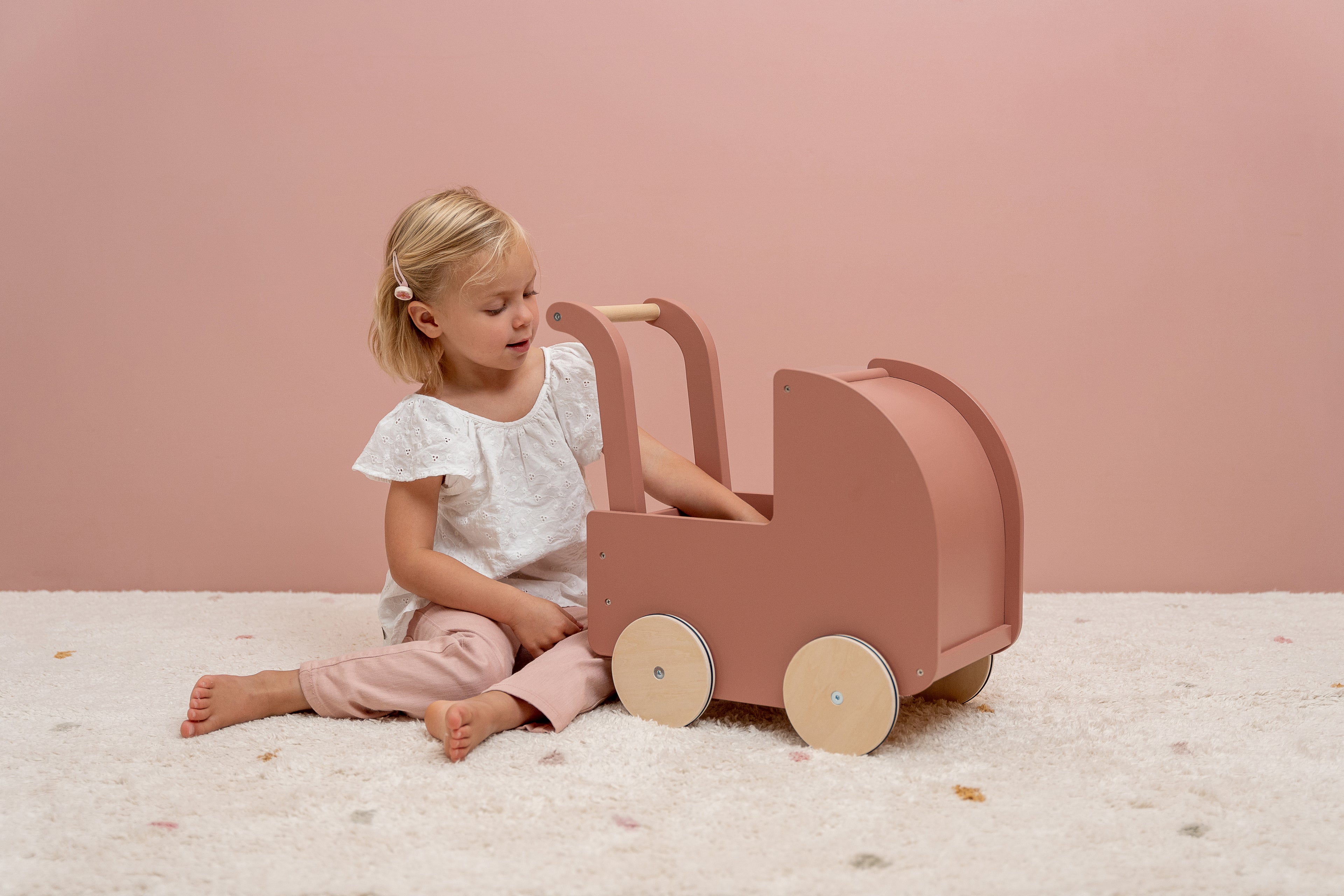 Little Dutch Wooden Doll Pram