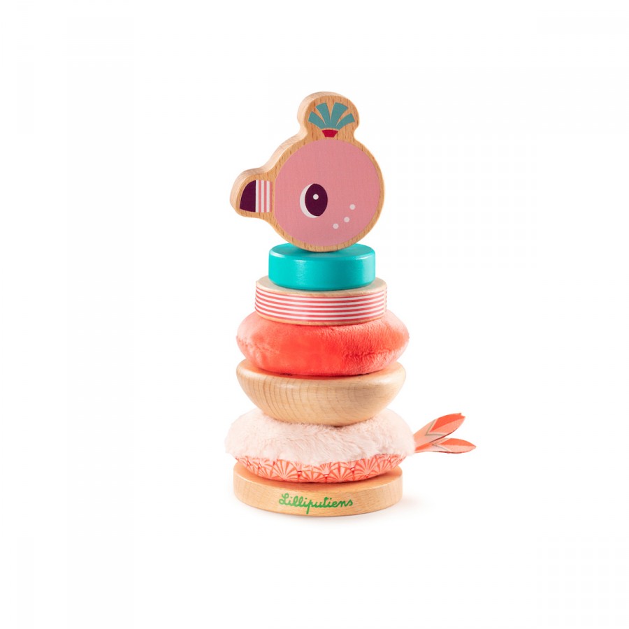 Lilliputiens Stacking Pyramid Anaïs Flamingo
