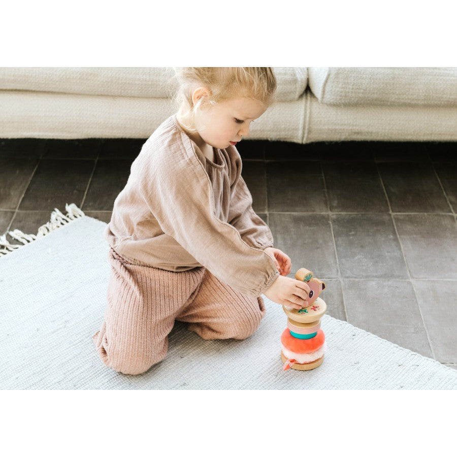 Lilliputiens Stacking Pyramid Anaïs Flamingo