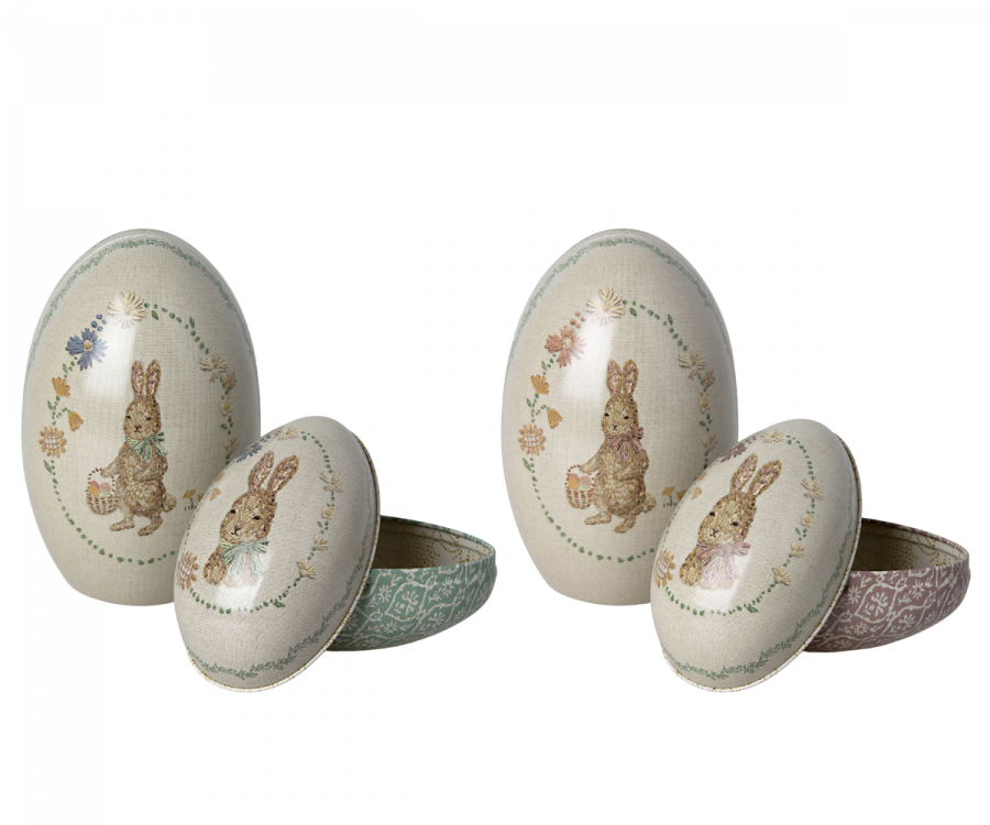 Maileg Metal Easter Egg Set of 2 - Rose