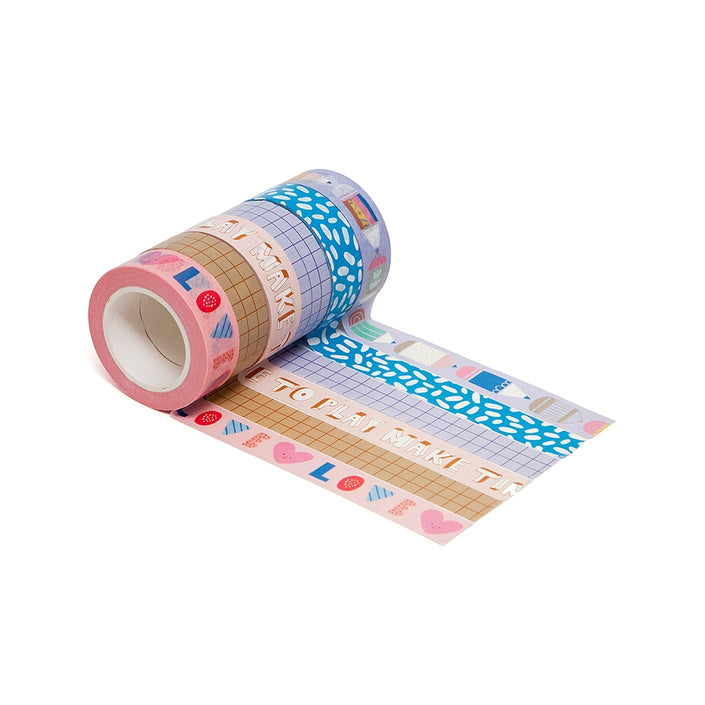 Petit Monkey 6 Washi Tape - Make time to play