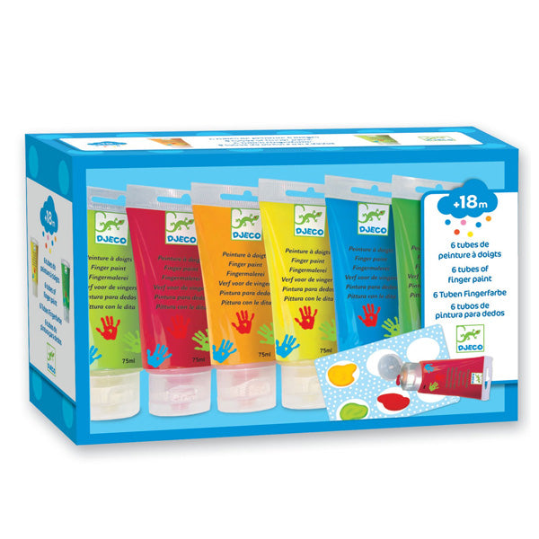 Djeco 6 finger paint tube&