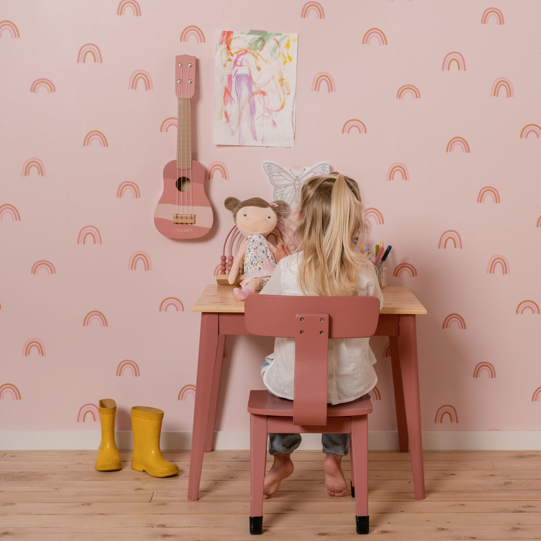 Little Dutch Wooden Chair - Pink
