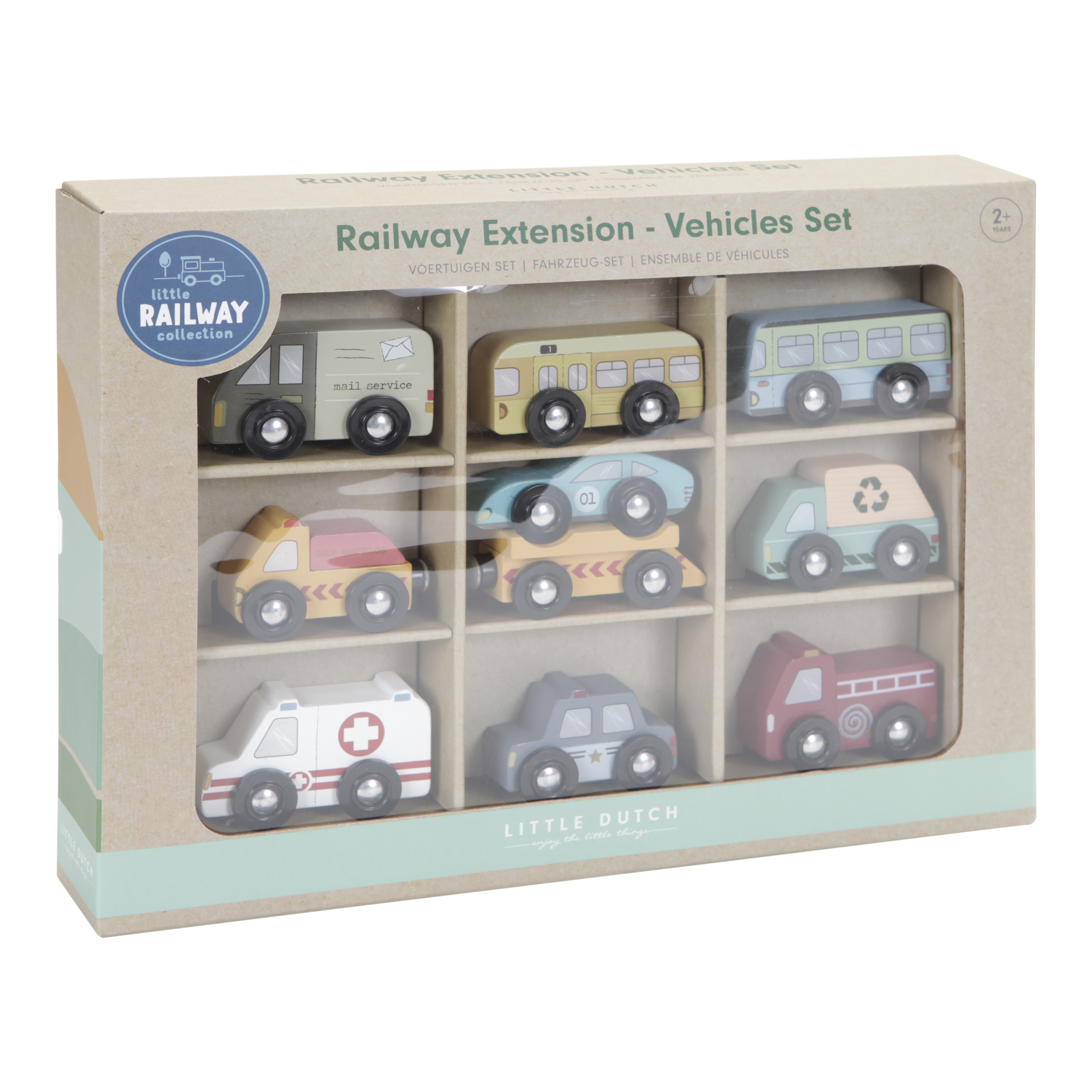 Little Dutch Vehicle Set- (can be used as standalone toy or as part of the Railway set)