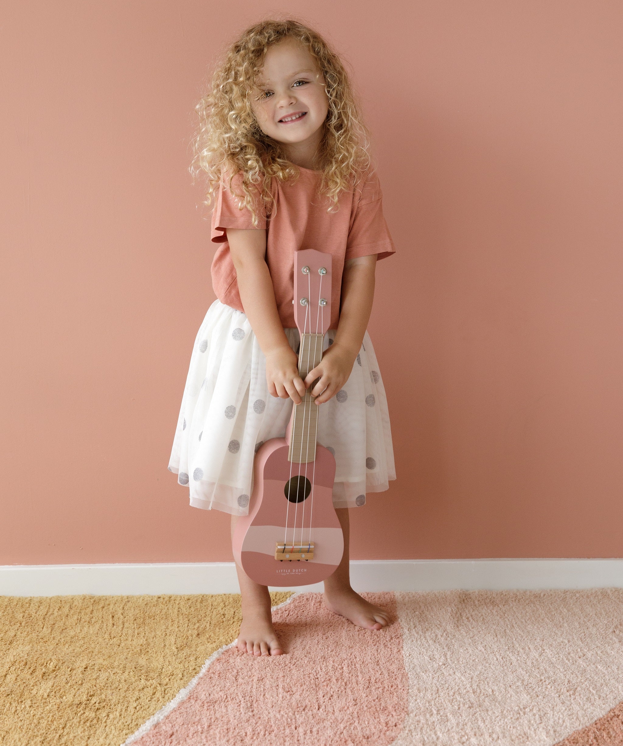 Little Dutch Wooden Guitar Adventure Pink