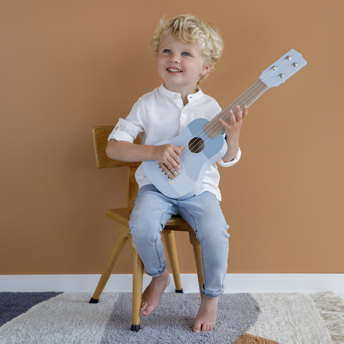 Little Dutch Wooden Guitar - Blue
