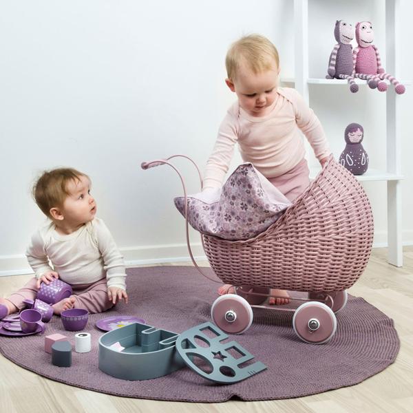 SmallStuff Wicker Stroller - Powder