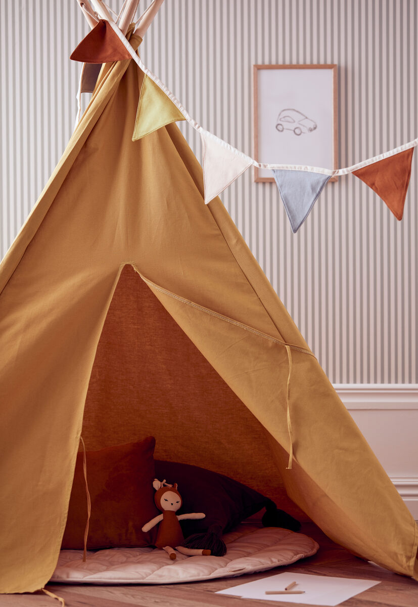 Kids Concept Mustard Yellow Tipi Tent