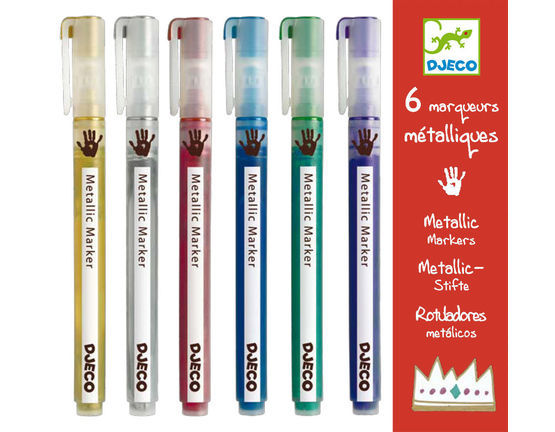 Djeco 6 metallic markers