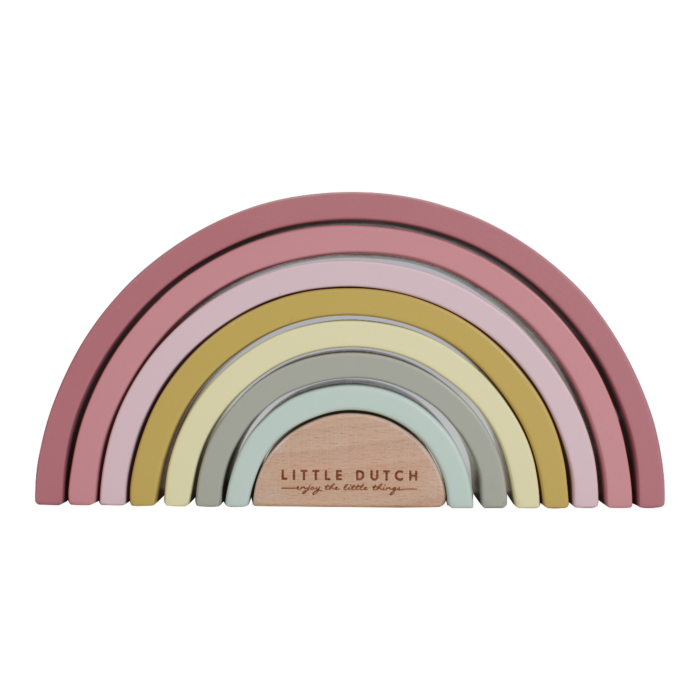 Little Dutch Wooden Rainbow - Wild Flowers Pink