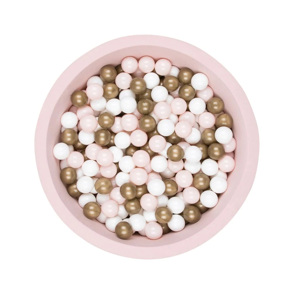 Larisa & Pumpkin Powder Ball Pit - Powder/Gold/White Balls