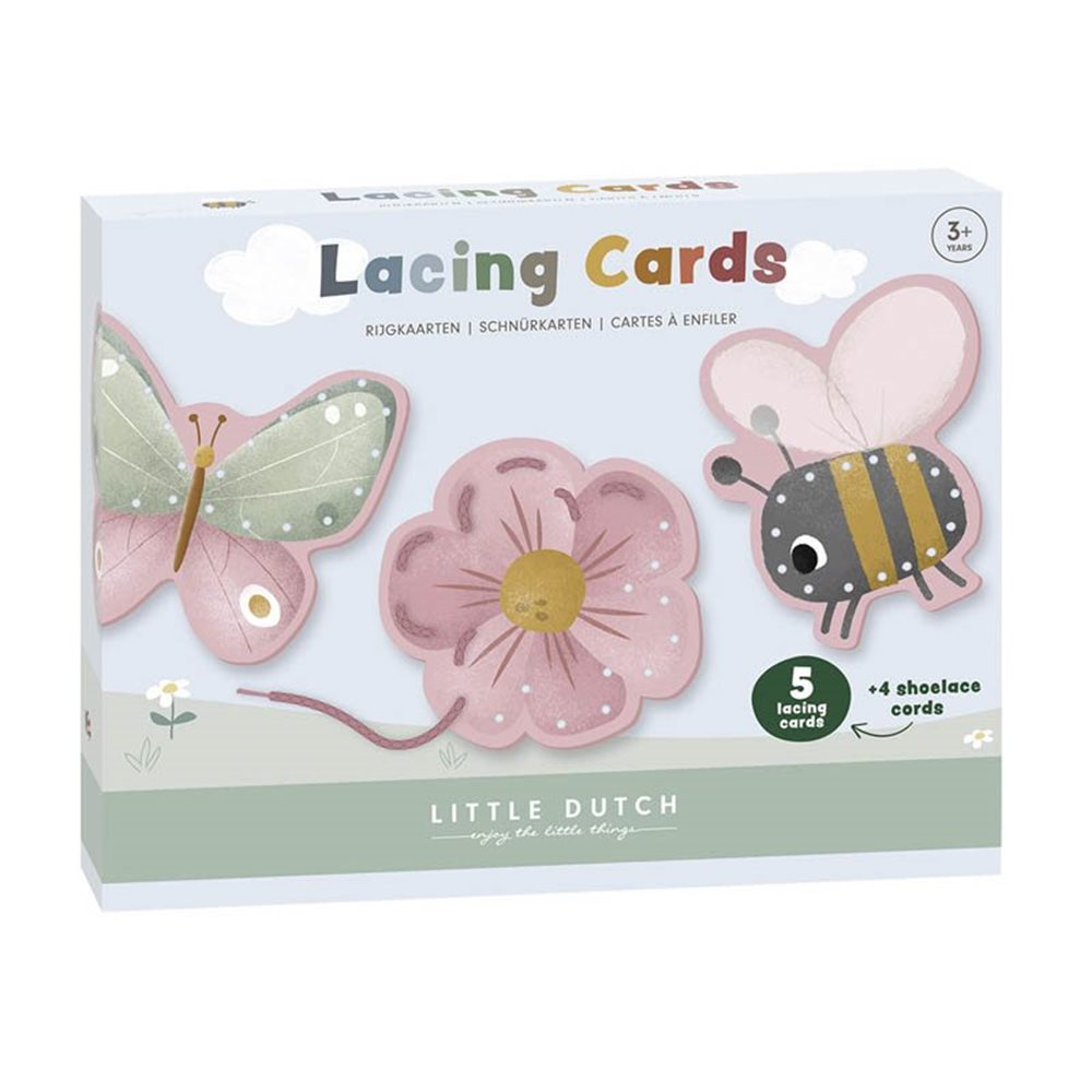 Little Dutch Lacing Cards Flowers & Butterflies