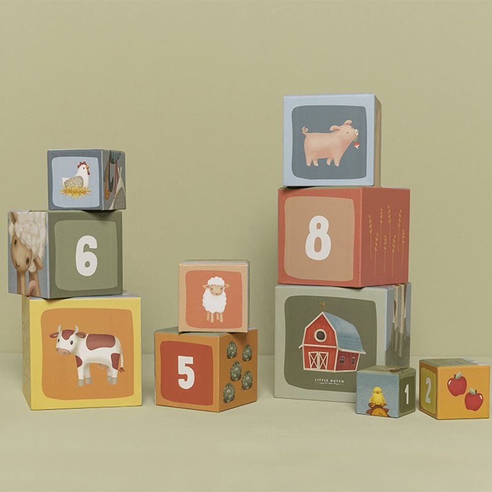 Little Dutch Cardboard Building Blocks -Little Farm