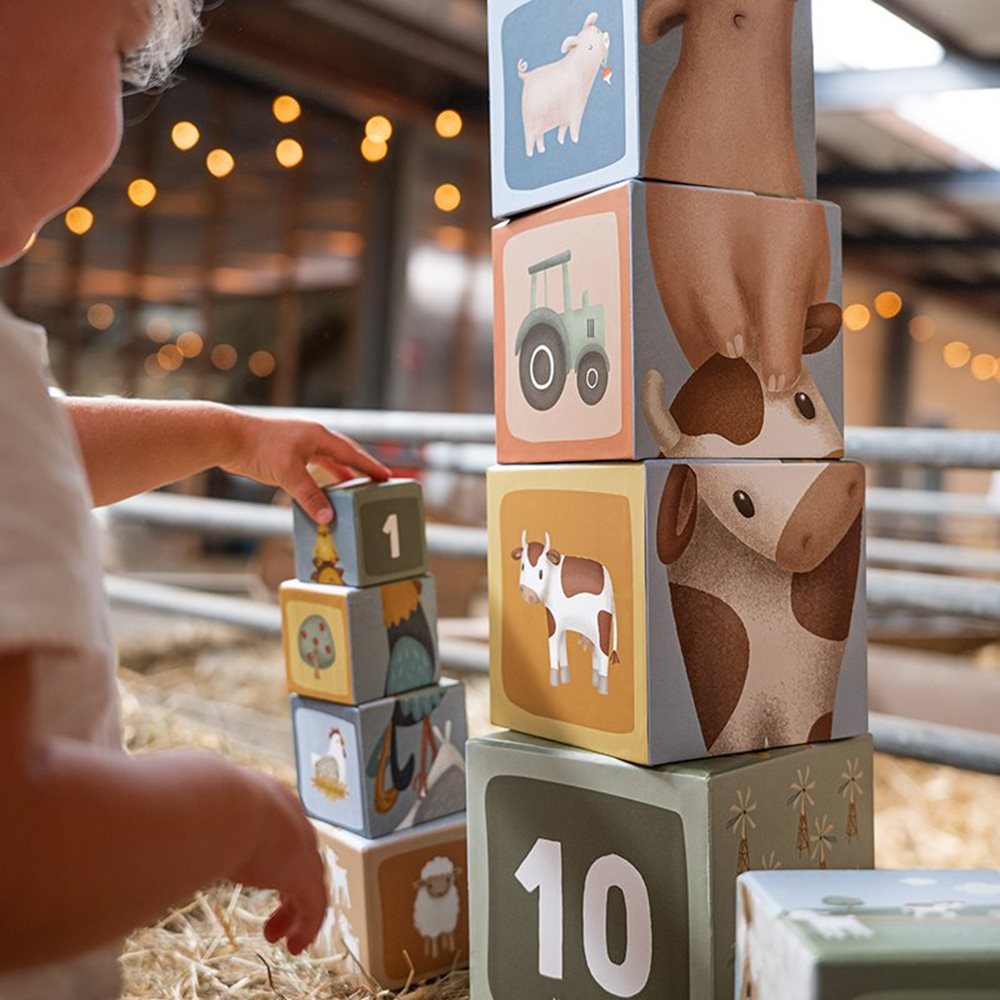 Little Dutch Cardboard Building Blocks -Little Farm