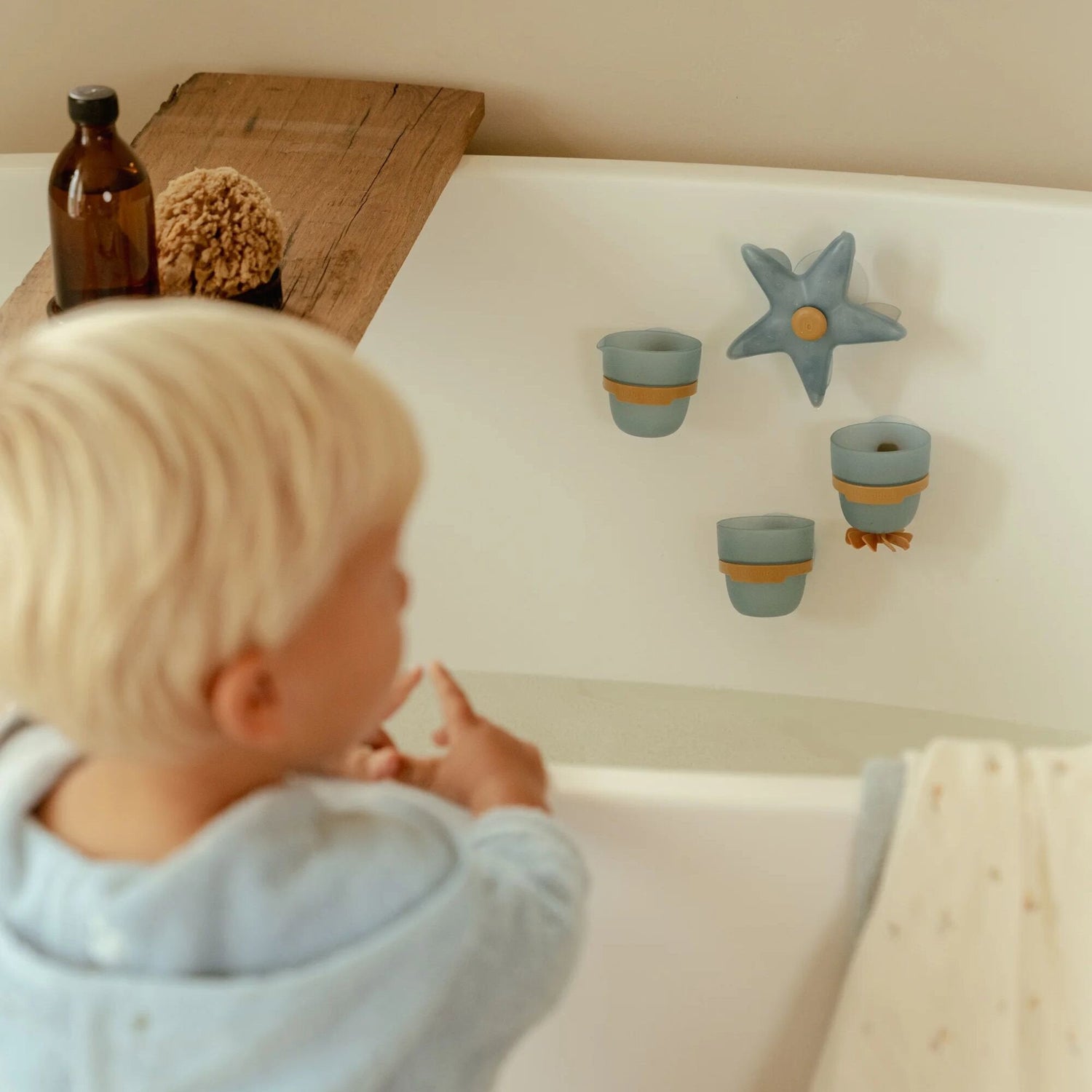 Little Dutch Bath Wall Cups - Blue