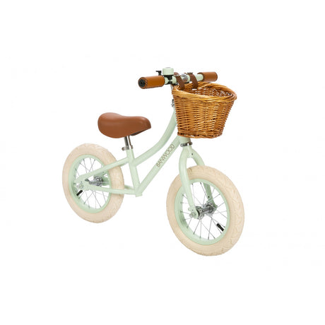 Banwood 'First Go' Balance Bike (with Basket and Bell) - Mint