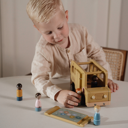 Little Dutch Wooden School Bus with Figures