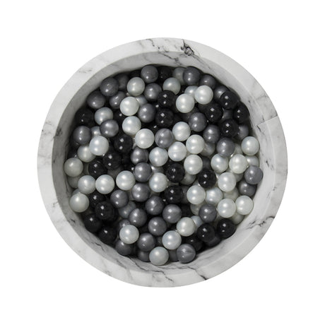 Larisa & Pumpkin Marble Ball Pit - Silver/Pearl/Black Balls