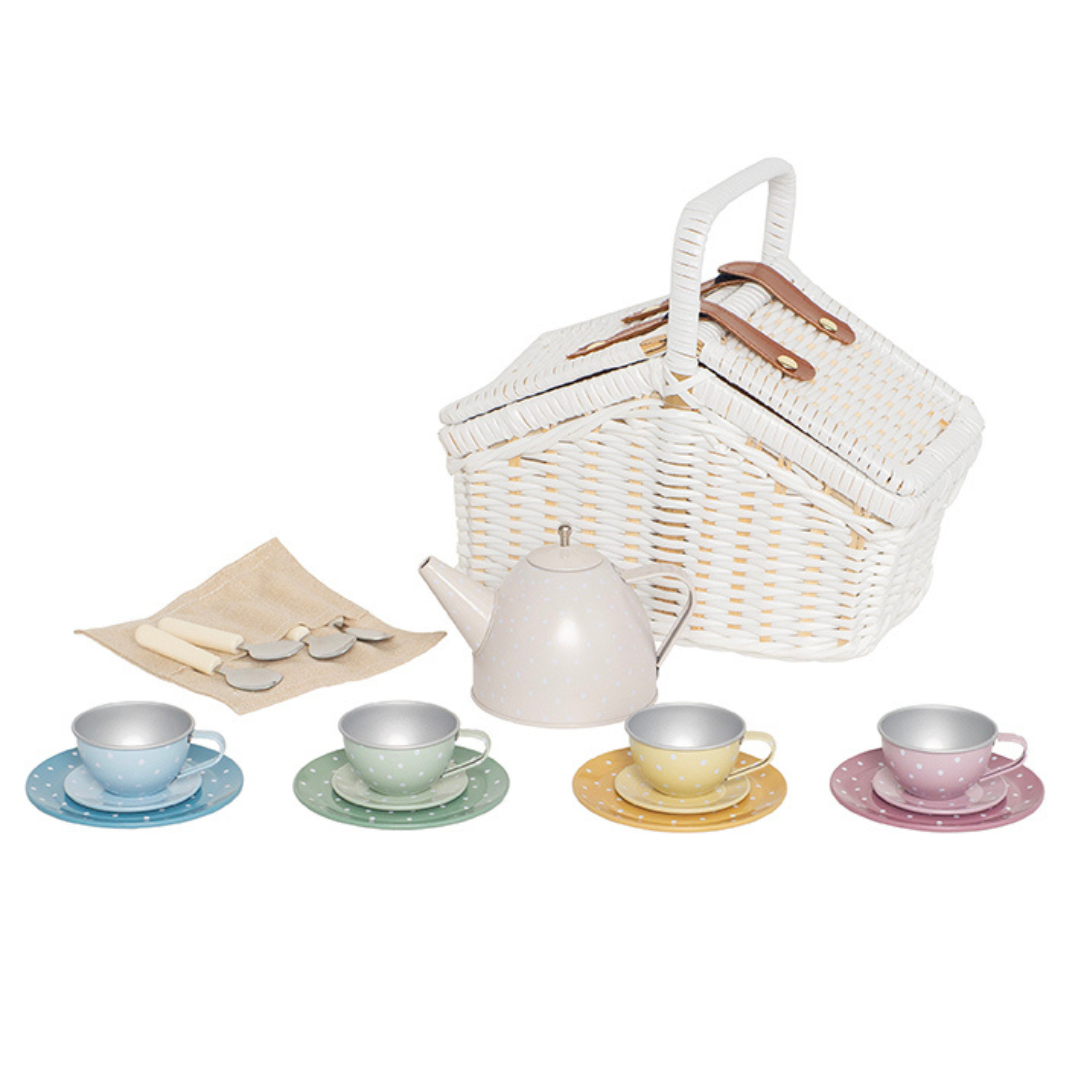 Jabadabado Picnic Basket with tin tea set