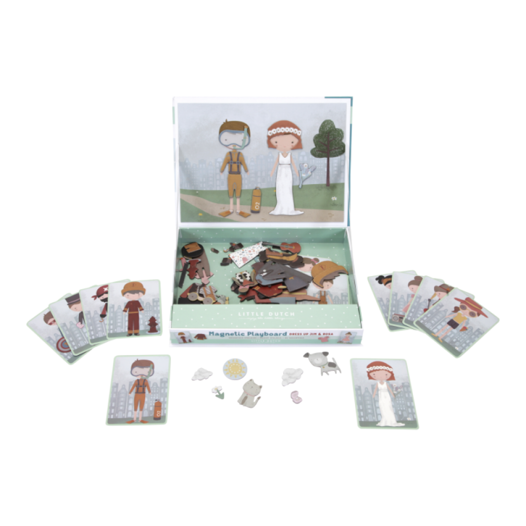 Little Dutch Magnetic Playboard Jim and Rosa - Dress Up