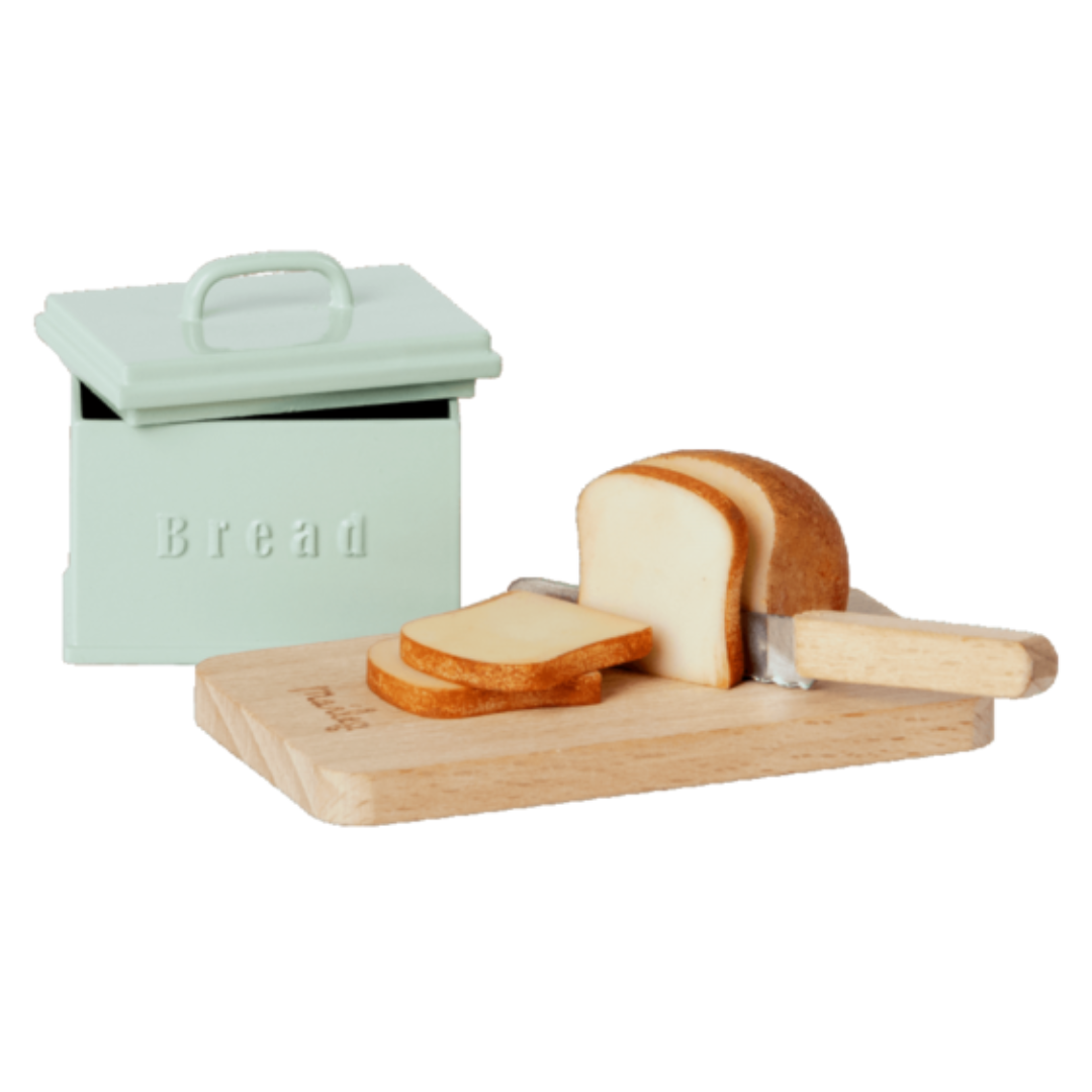 Maileg Miniature Bread Box with Cutting Board and Knife