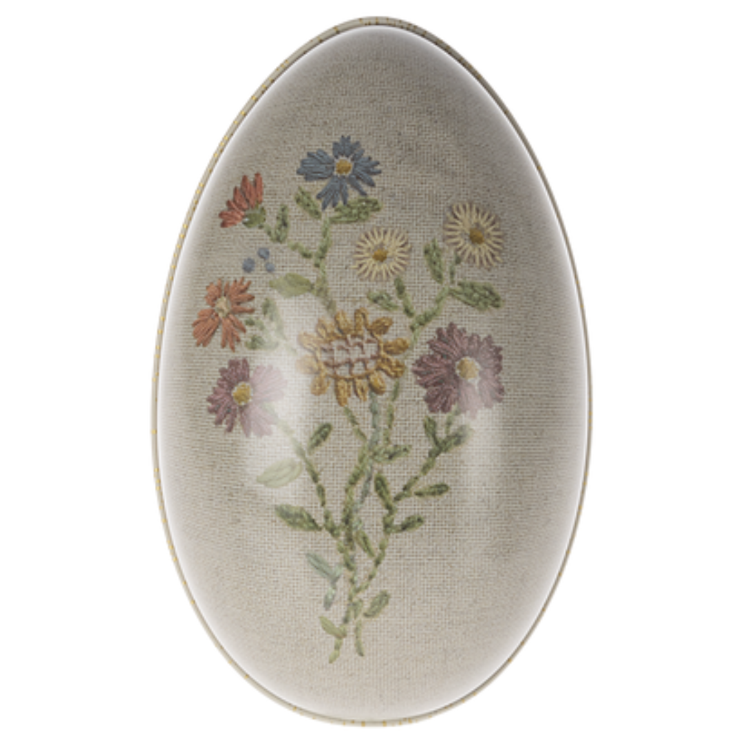Maileg Metal Easter Egg, small -Flower