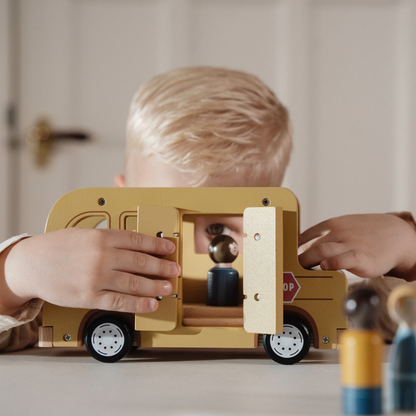 Little Dutch Wooden School Bus with Figures