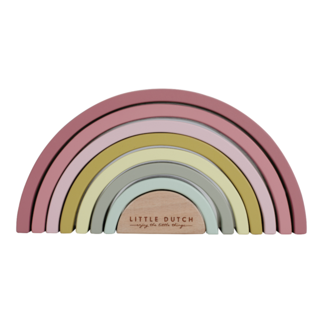 Little Dutch Wooden Rainbow - Wild Flowers Pink