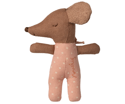Maileg Sleepy/ Wakey Baby Mouse in matchbox - Rose (New 2025)