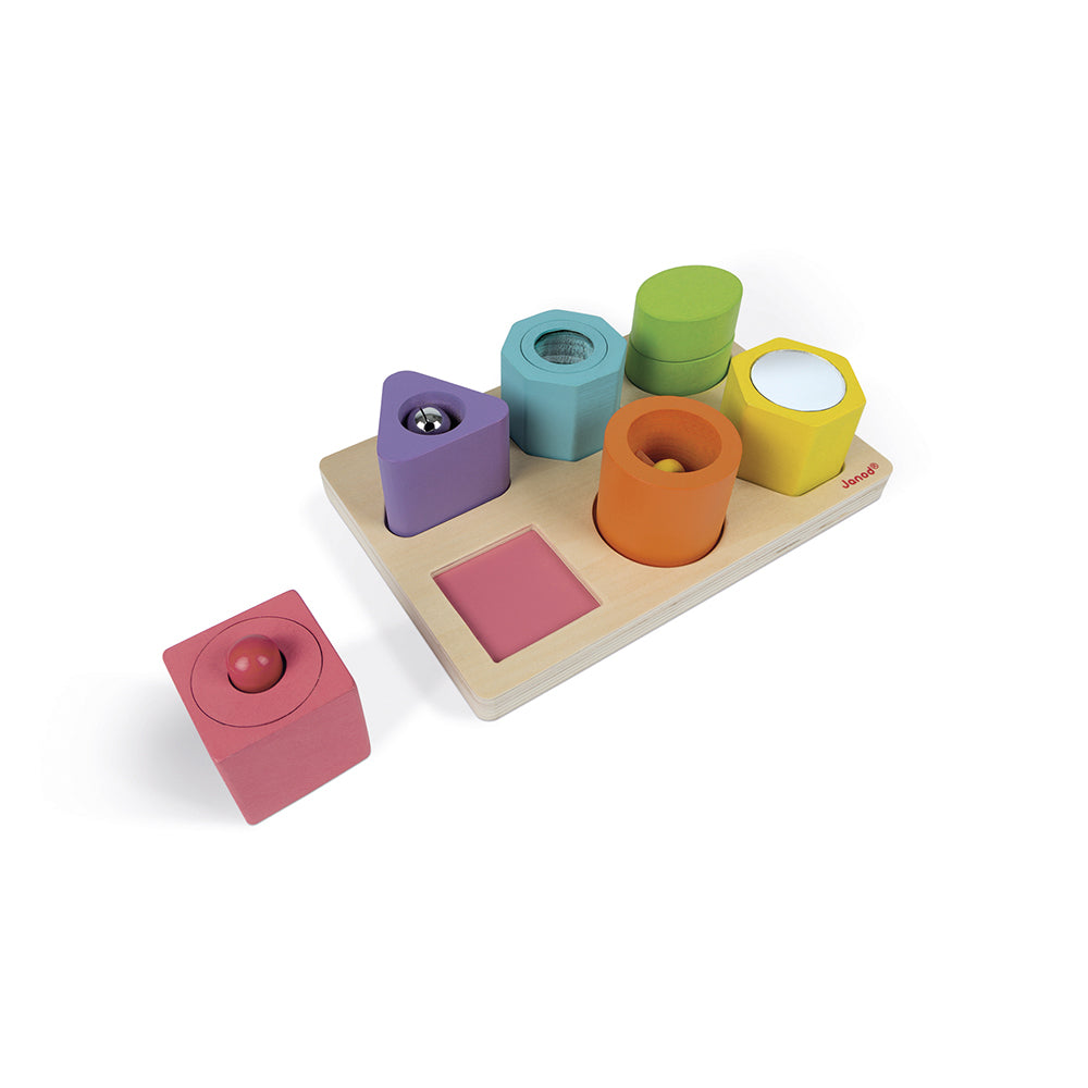Janod Shapes & Sounds 6-Block Puzzle