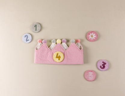 Little Dutch Birthday Crown with Numbers - Pink