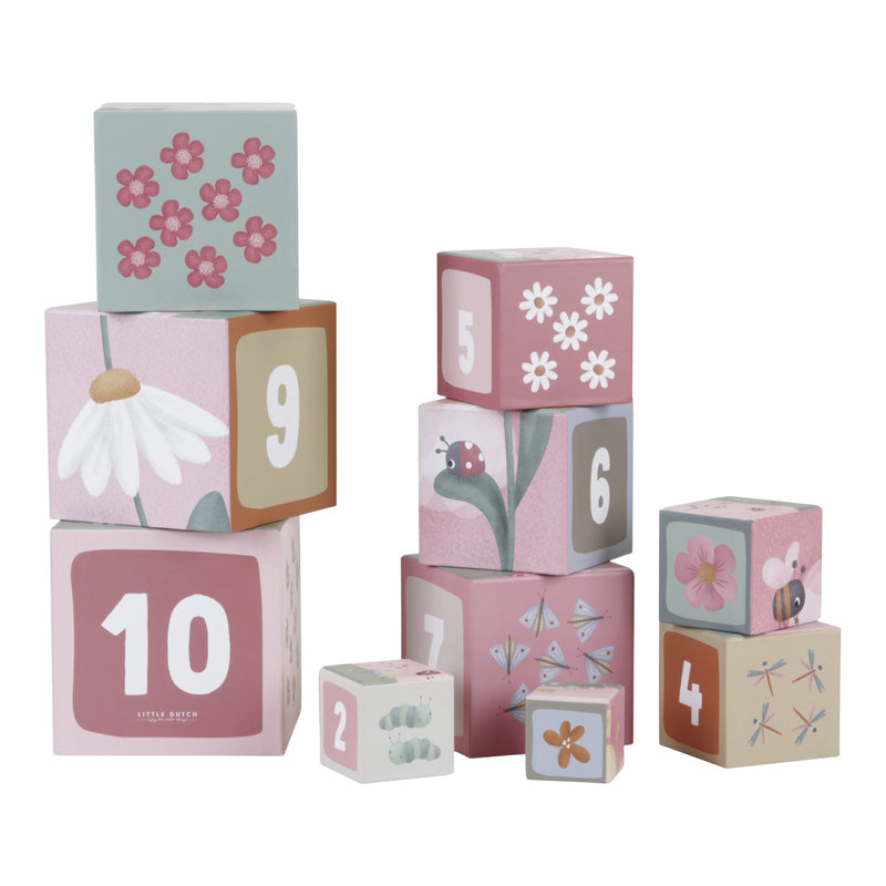 Little Dutch Cardboard Building Blocks -Flowers &amp; Butterflies