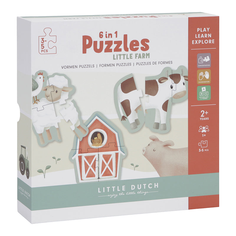 Little Dutch 6-in-1 Puzzle - Little Farm