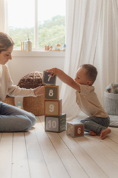 Little Dutch Cardboard Building Blocks -Forest Friends