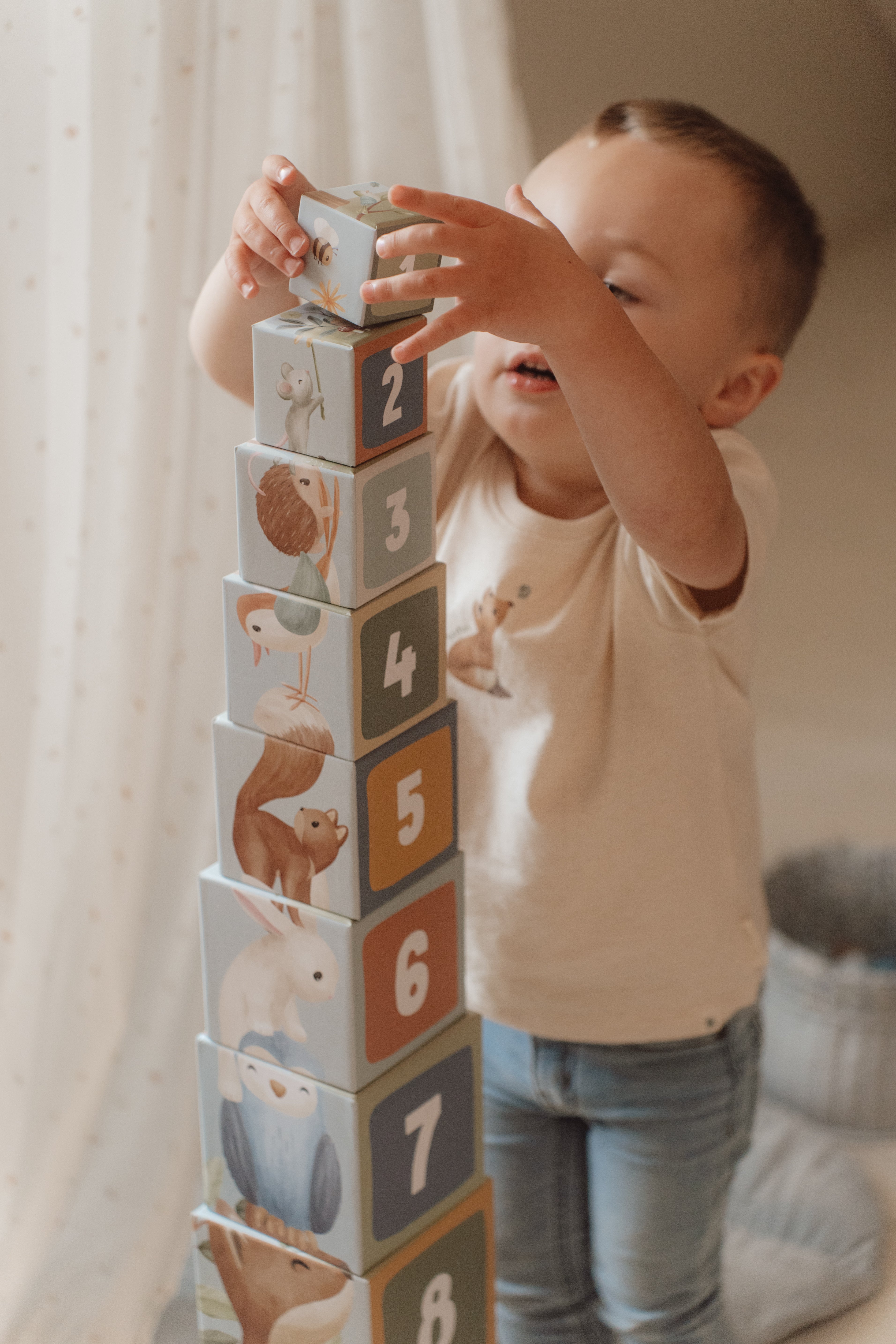 Little Dutch Cardboard Building Blocks -Forest Friends