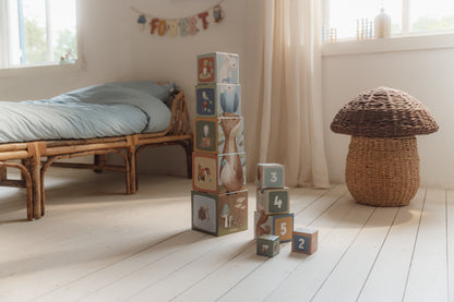 Little Dutch Cardboard Building Blocks -Forest Friends