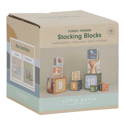 Little Dutch Cardboard Building Blocks -Forest Friends