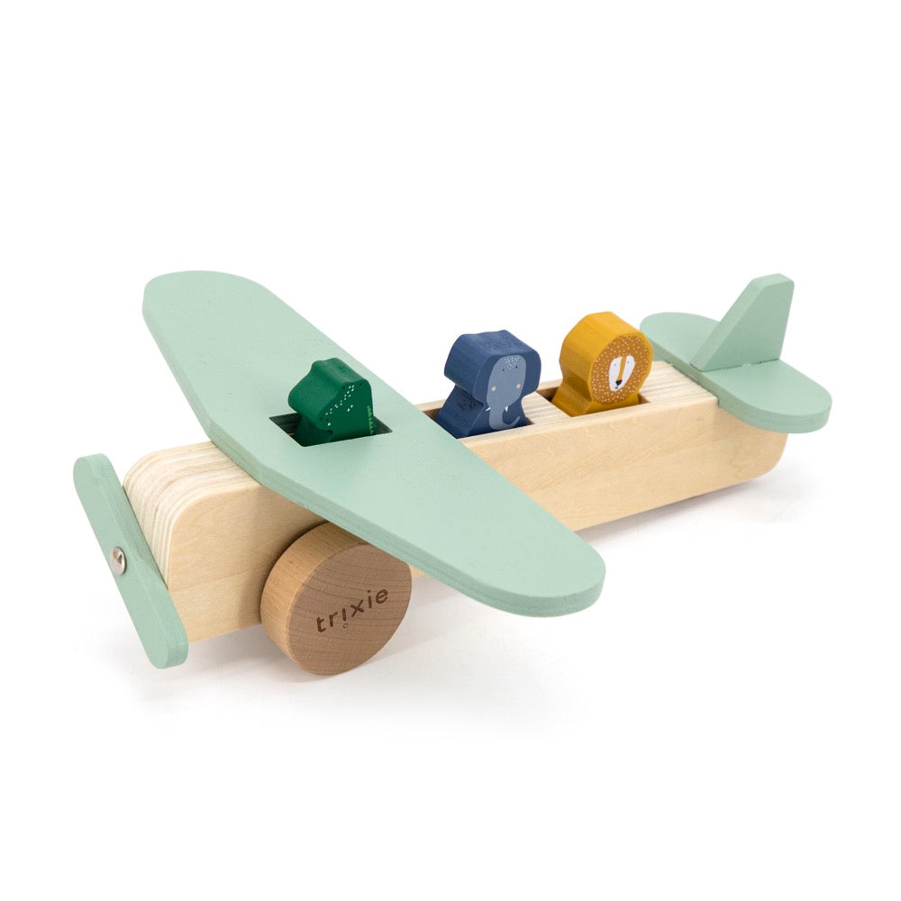 Trixie Wooden animal airplane