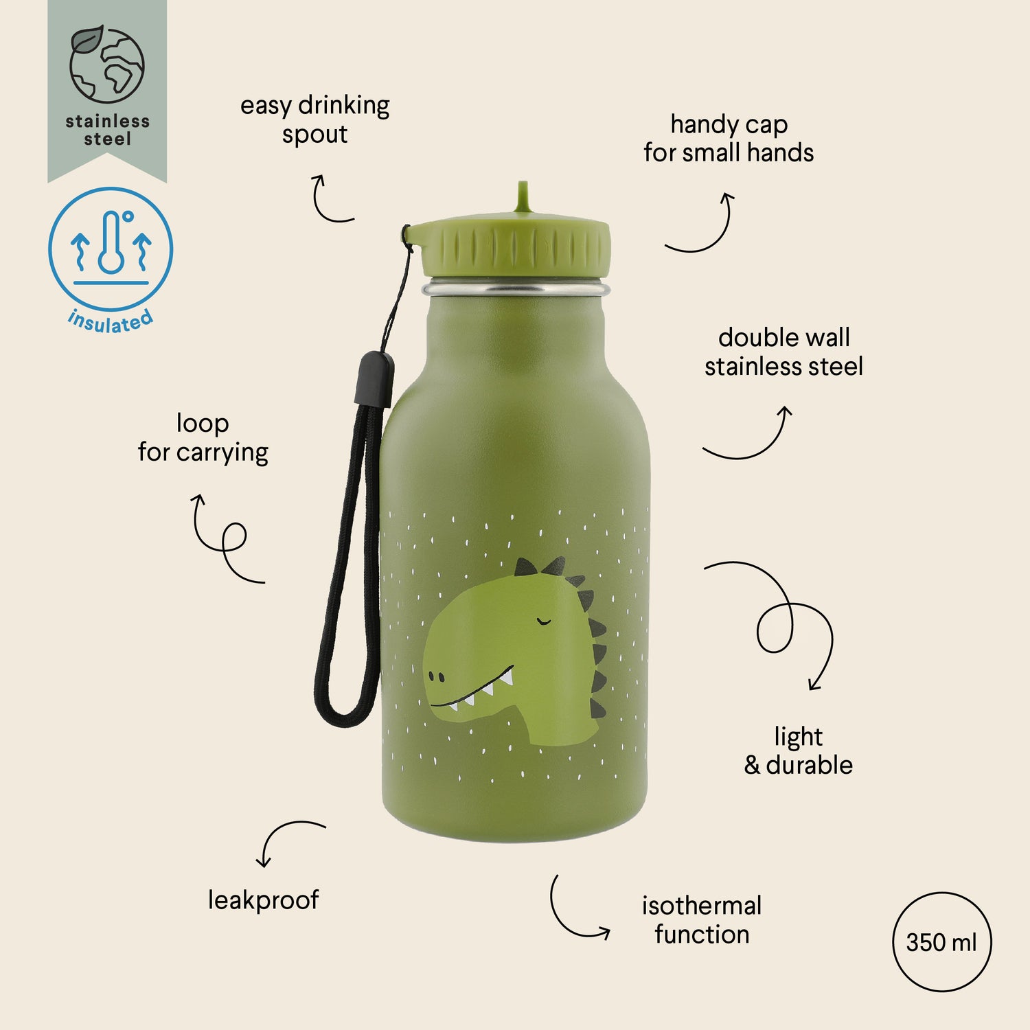 Trixie Bottle 350ml - Mr. Dino