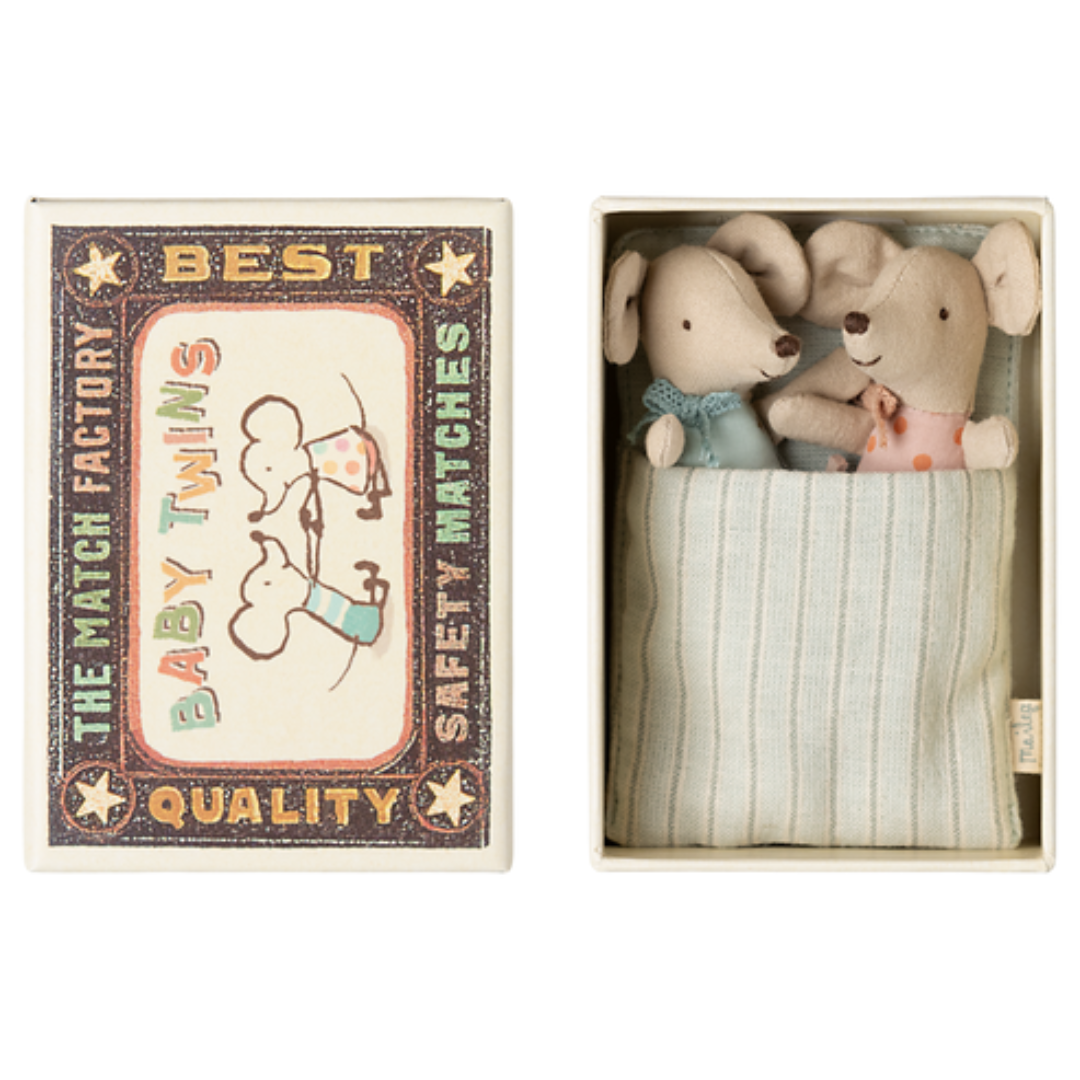 Maileg Baby Mice - Twins in a Box (New 2025)