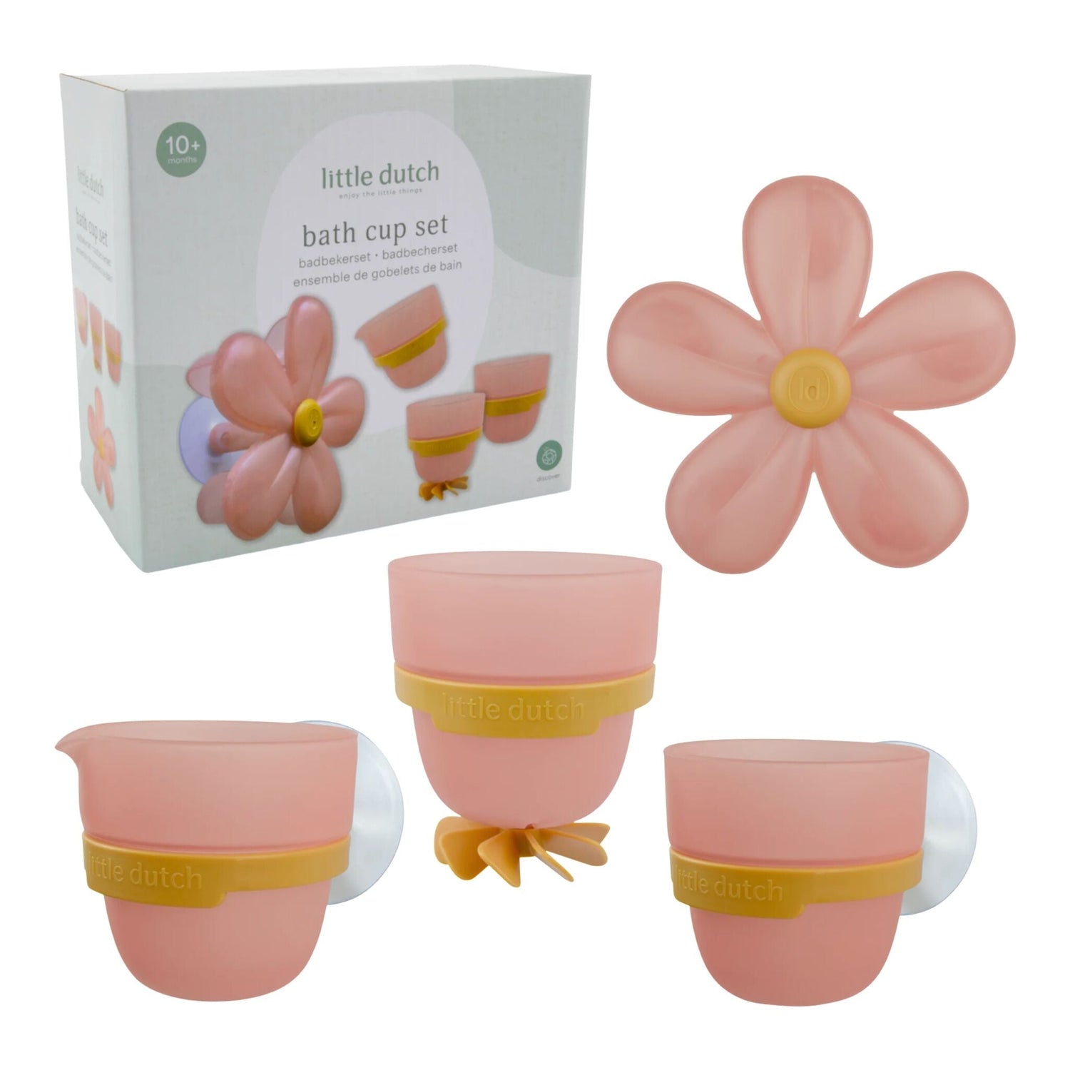 Little Dutch Bath Wall Cups - Pink
