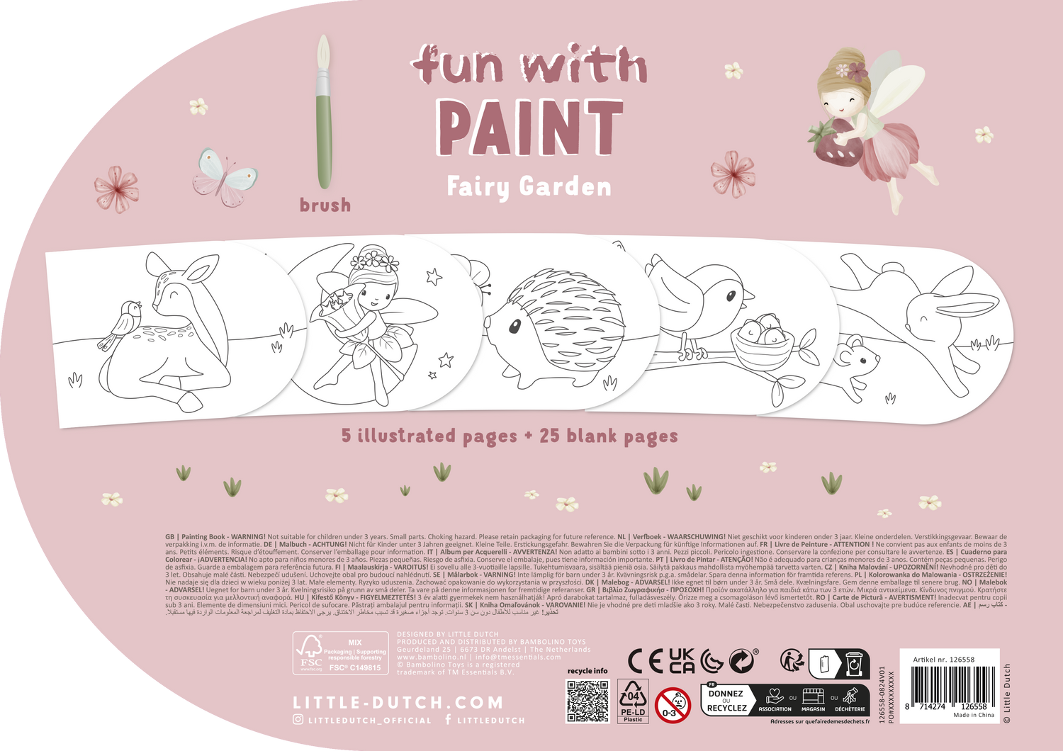 Little Dutch Painting Book - Fairy Garden