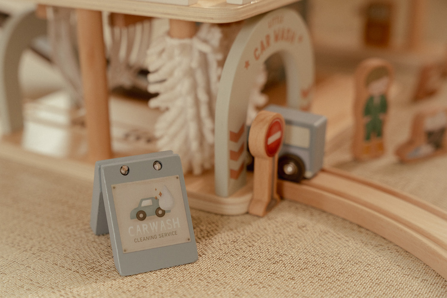 Little Dutch Wooden Toy Garage- Blue