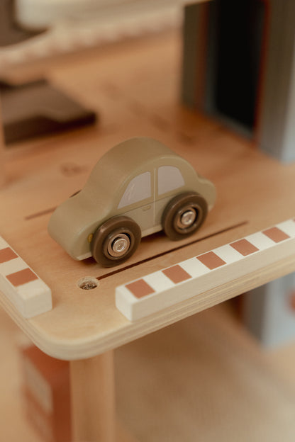 Little Dutch Wooden Toy Garage- Blue