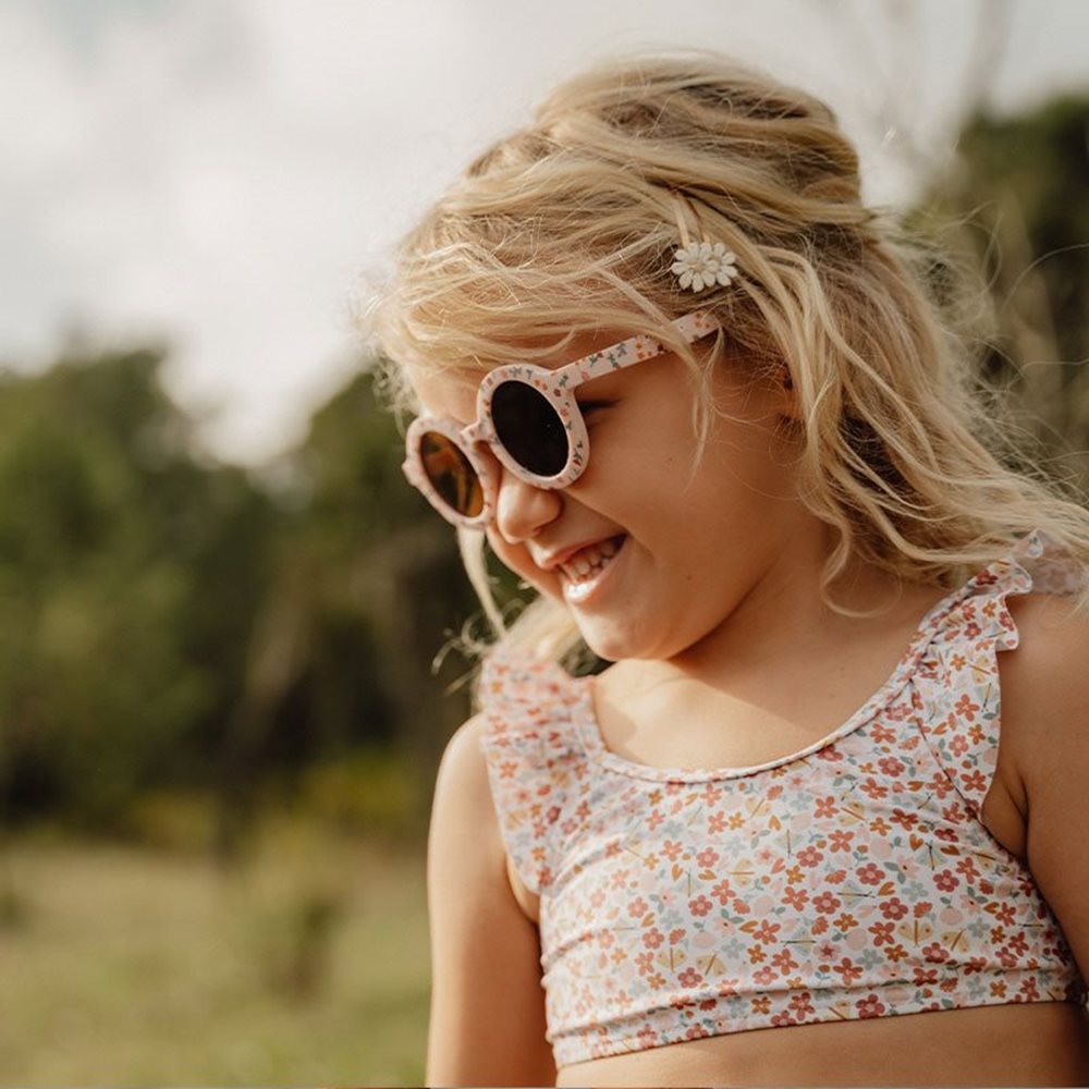 Little Dutch Kids Sunglasses Little Pink Flowers - Round